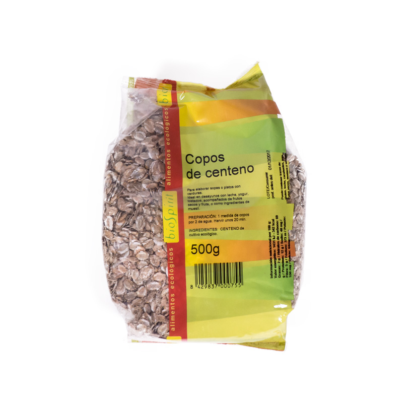 Copos de centeno 500 gr Biospirit