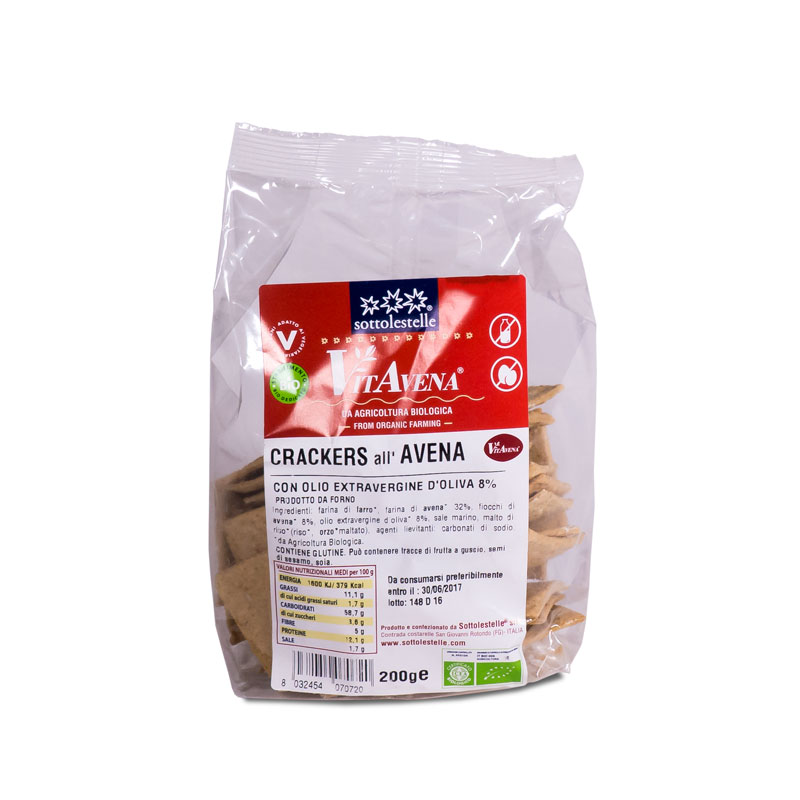 Crackers de avena 200 gr. Sottolestelle