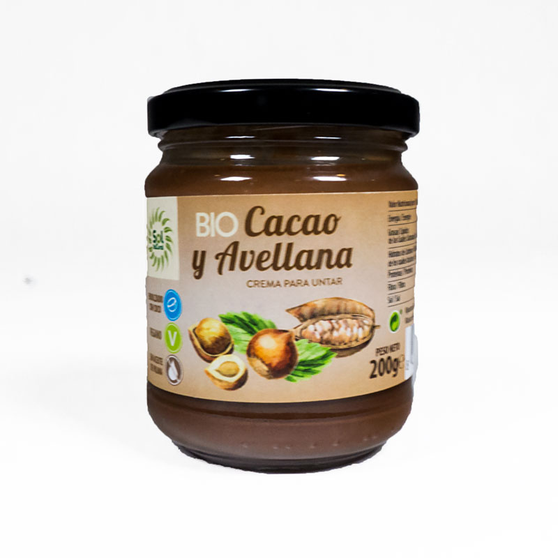 Crema de cacao y avellana 200 gr. Sol Natural