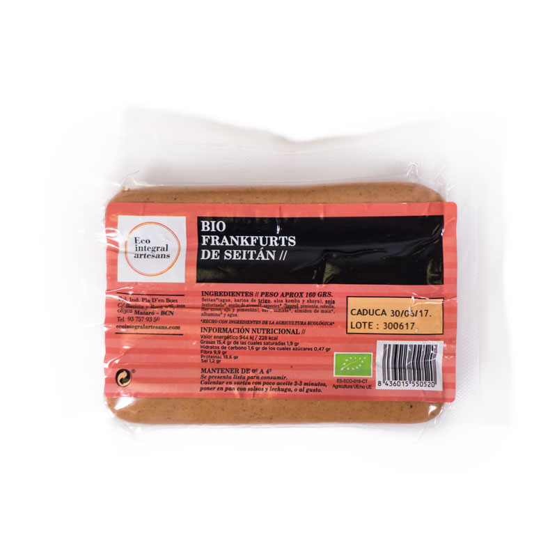 Frankfurt de seitan 200 gr. Artesans