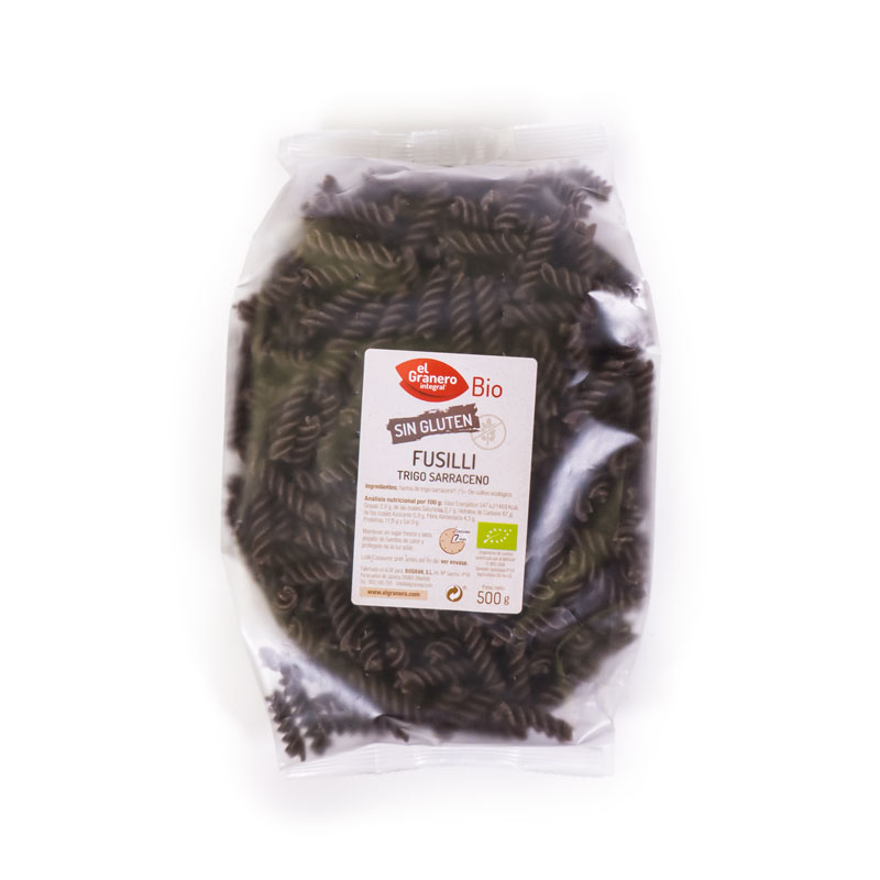 Fusilli trigo sarraceno sin gluten 500 gr. El granero