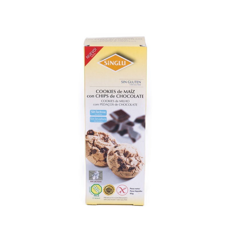 Galleta cookies sin gluten 95 gr. Singlu