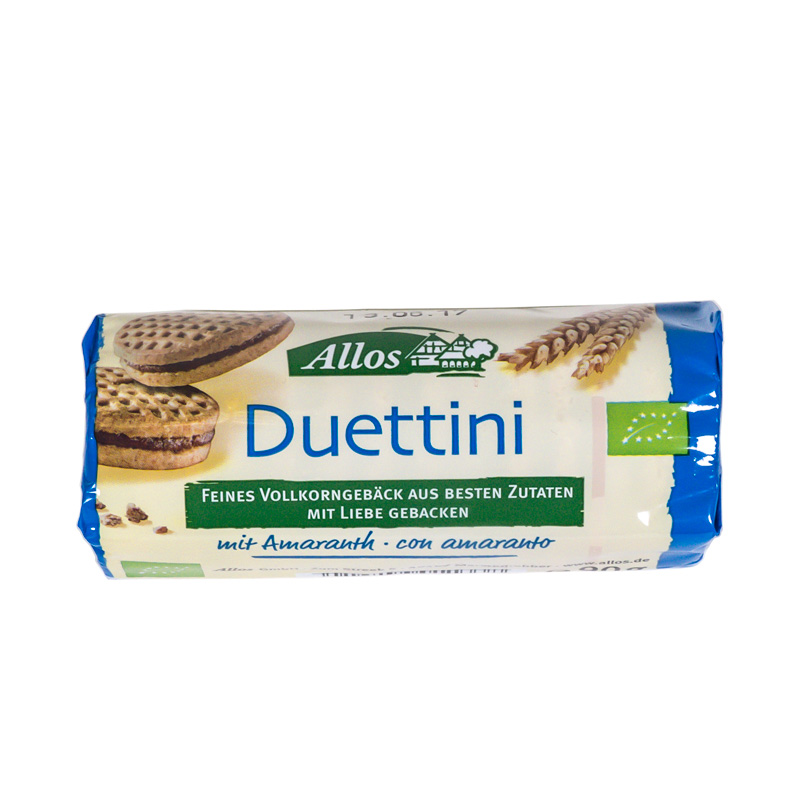 Galleta duetto chocolate 90 gr. Allos