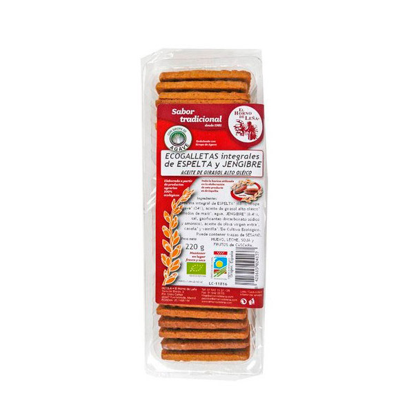 Galleta espelta y jengibre 200 gr. Horno de Leña
