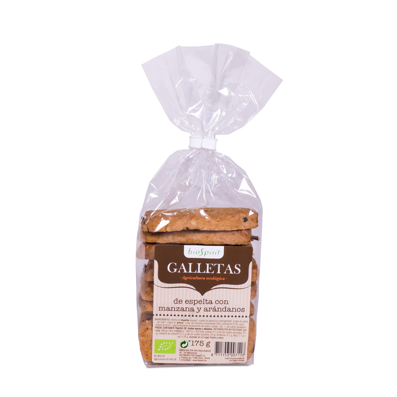 Galleta espelta arandano 175gr Biospirit