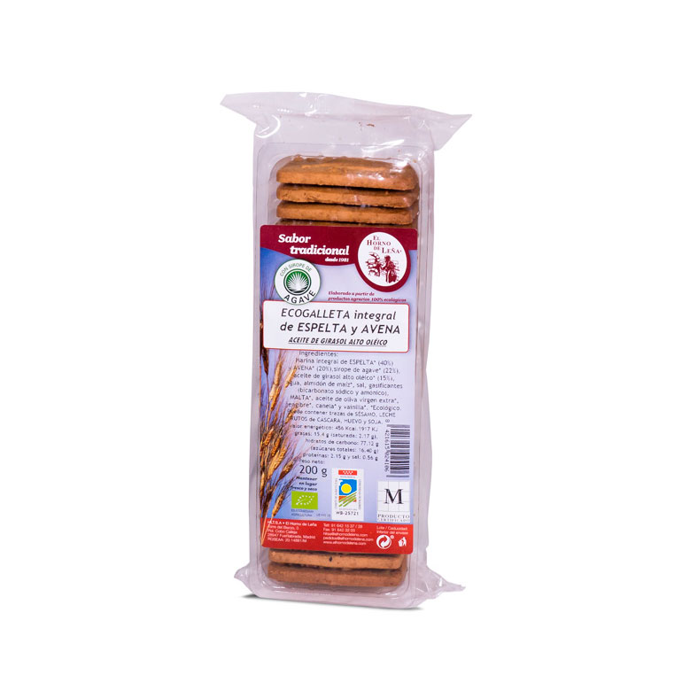 Galleta int. avena y espelta 200 gr Horno de Leña