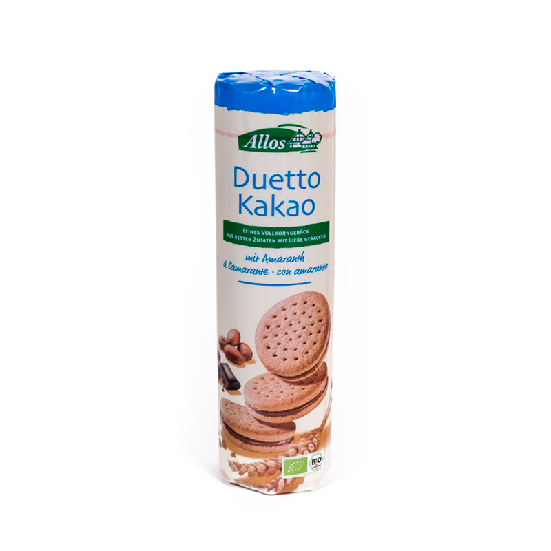 Galletas duetto chocolate con leche 330gr Allos