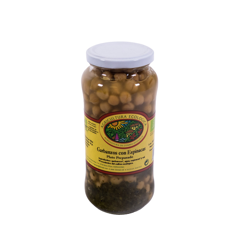Garbanzos con espinacas 540 gr Bio Goret