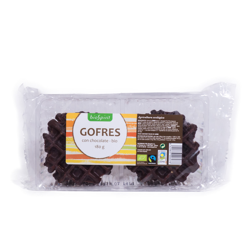 Gofres con chocolate 180gr Biospirit