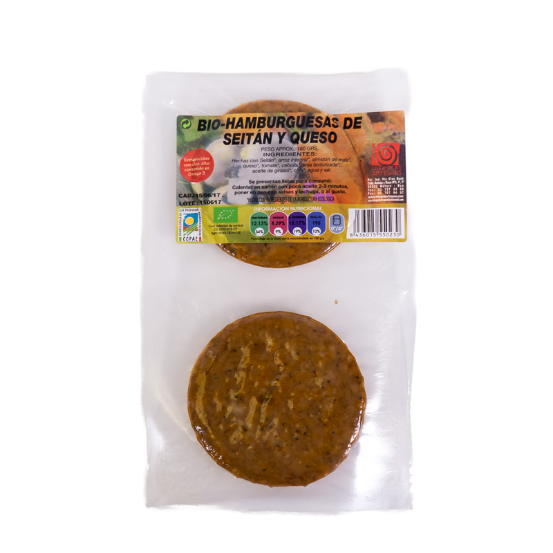 Hamb. seitan y queso 160 gr Artesans