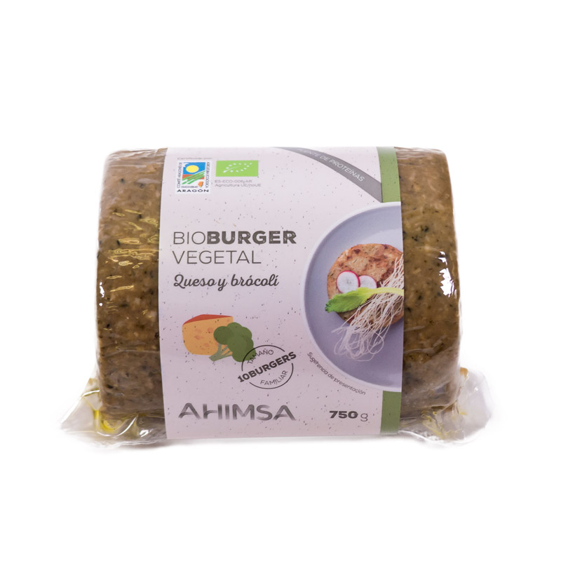 Hamb. familiar queso broquil 750gr Ahimsa