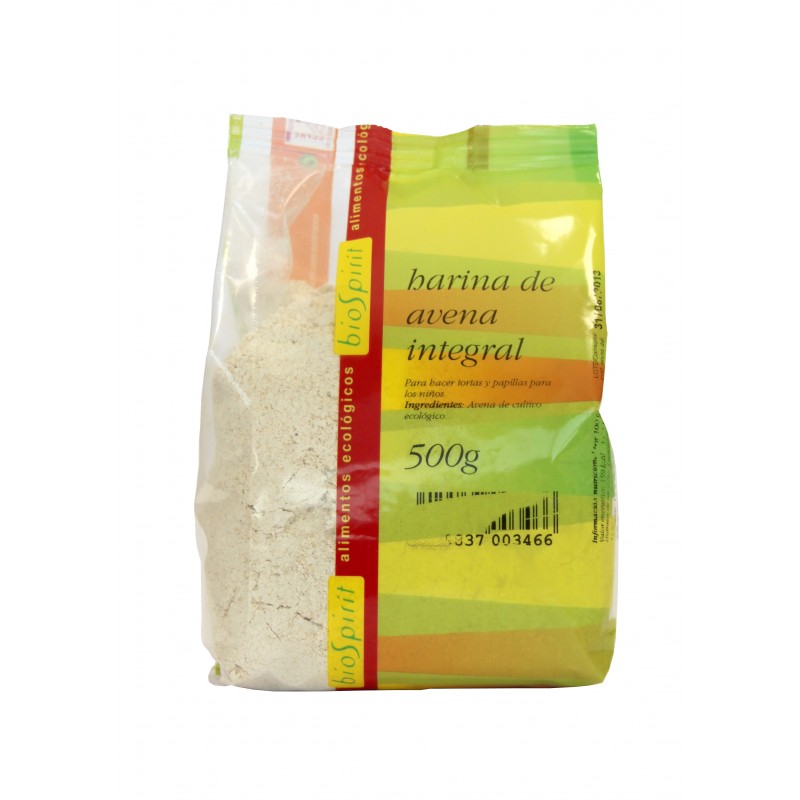 Harina de avena intg. 500gr Biospirit