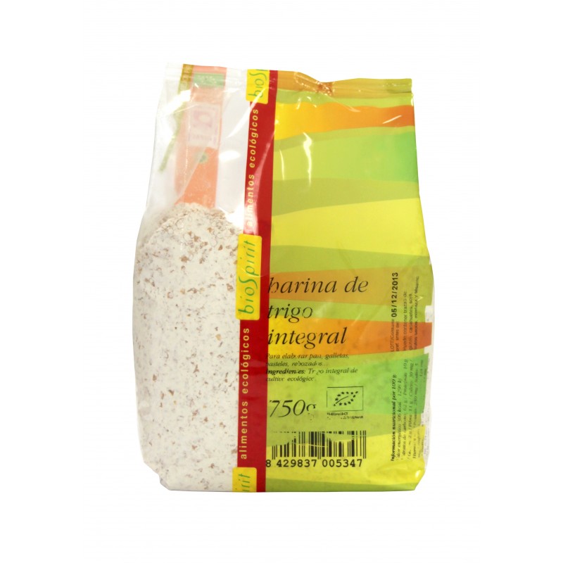 Harina de trigo intg. 750gr Biospirit