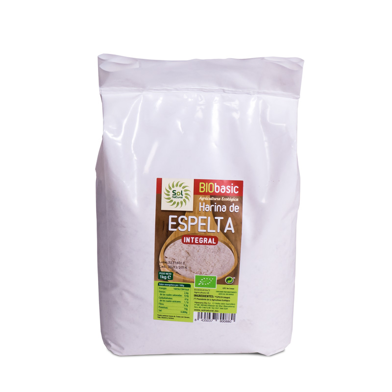 Harina espelta integral 1 kg. Sol natural
