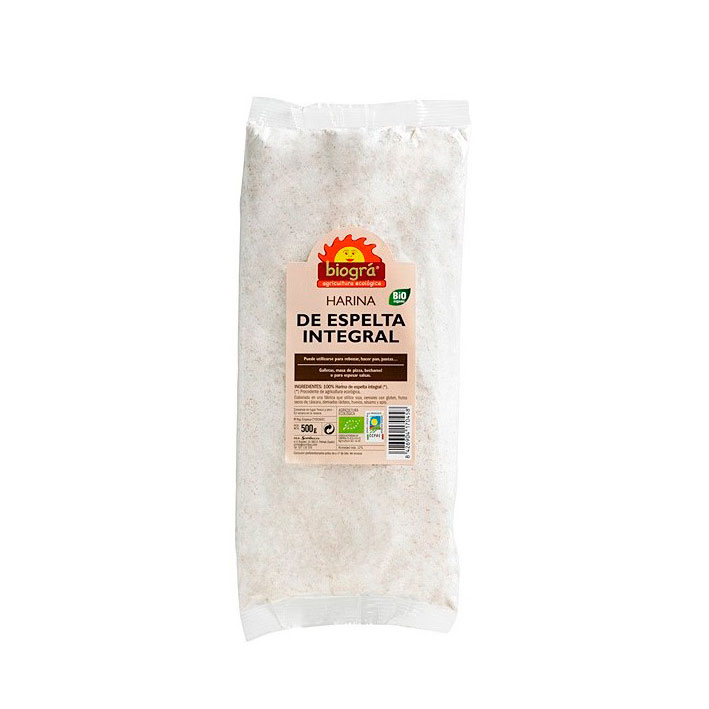 Harina de espelta integral 500 gr Biográ