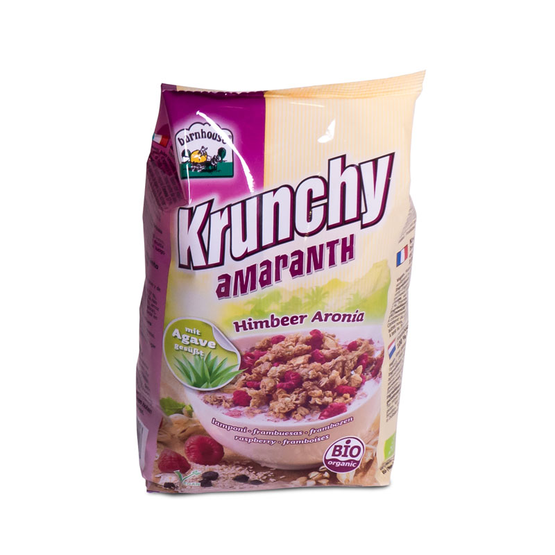 Krunchy amaranto y frambuesas 375gr Barnhouse