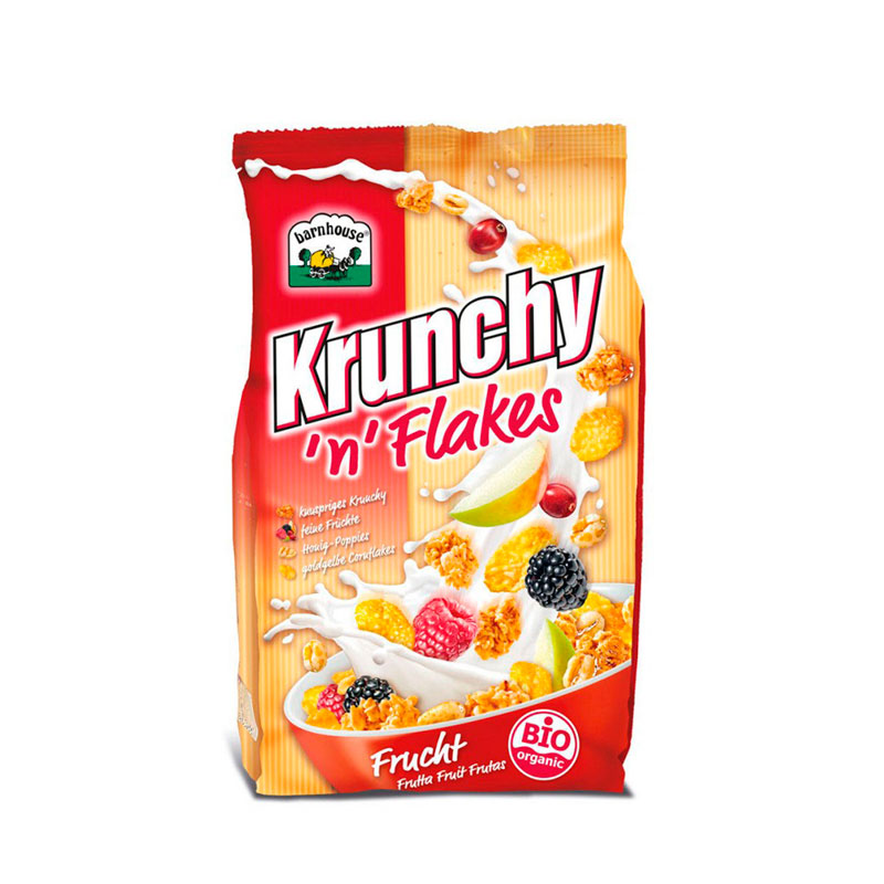 Krunchy n´flakes frutos rojos 375gr Barnhouse