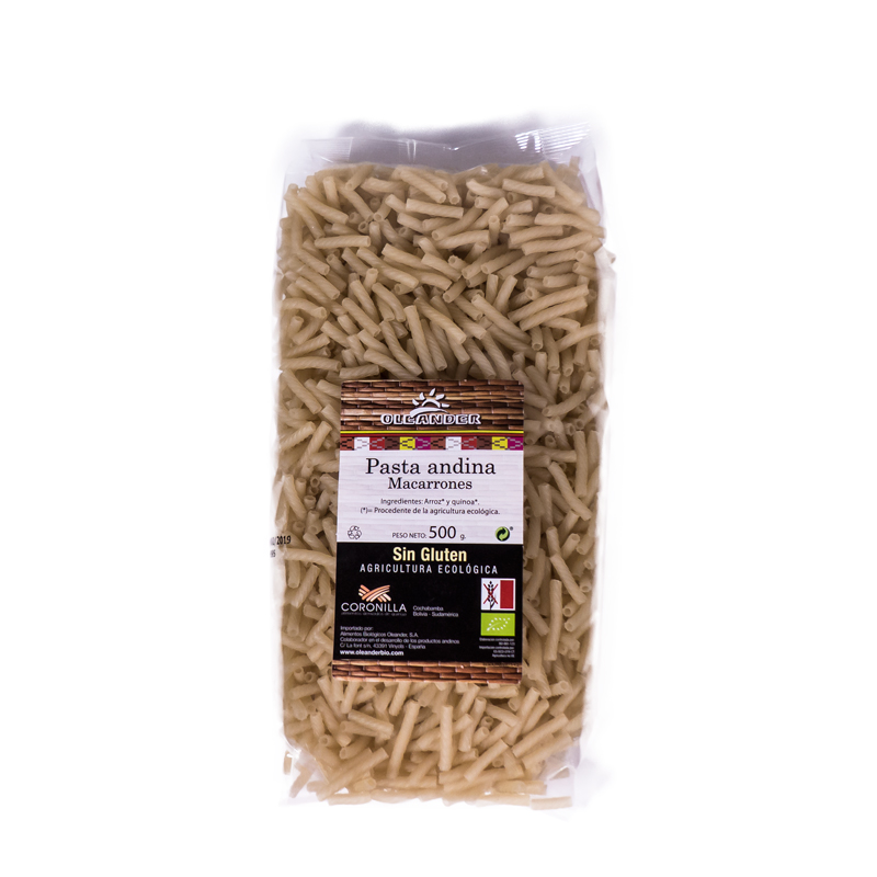 Macarrones andino sin gluten 150 gr Oleander