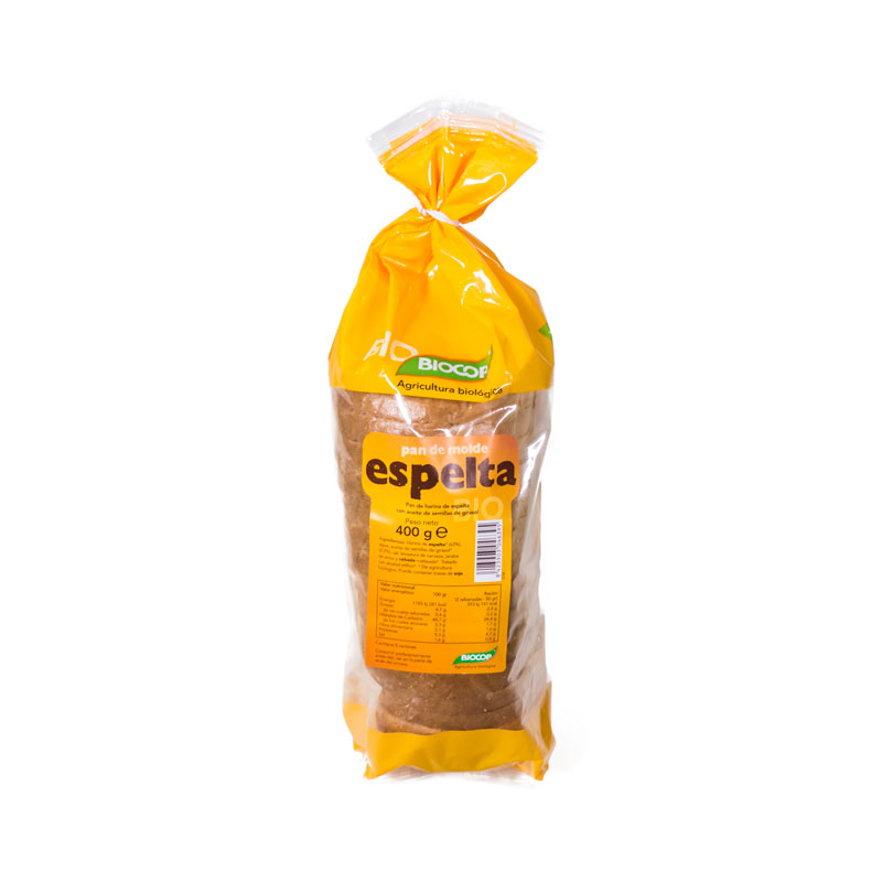 Pan molde blanco espelta 400 gr Biocop