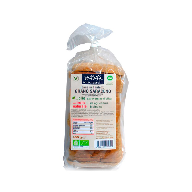 Pan molde trigo sarraceno 400 gr. Sottolestelle