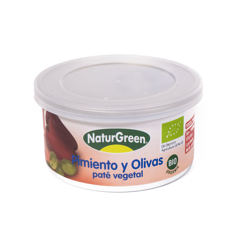Pate pimiento y olivas 125 gr Naturgreen