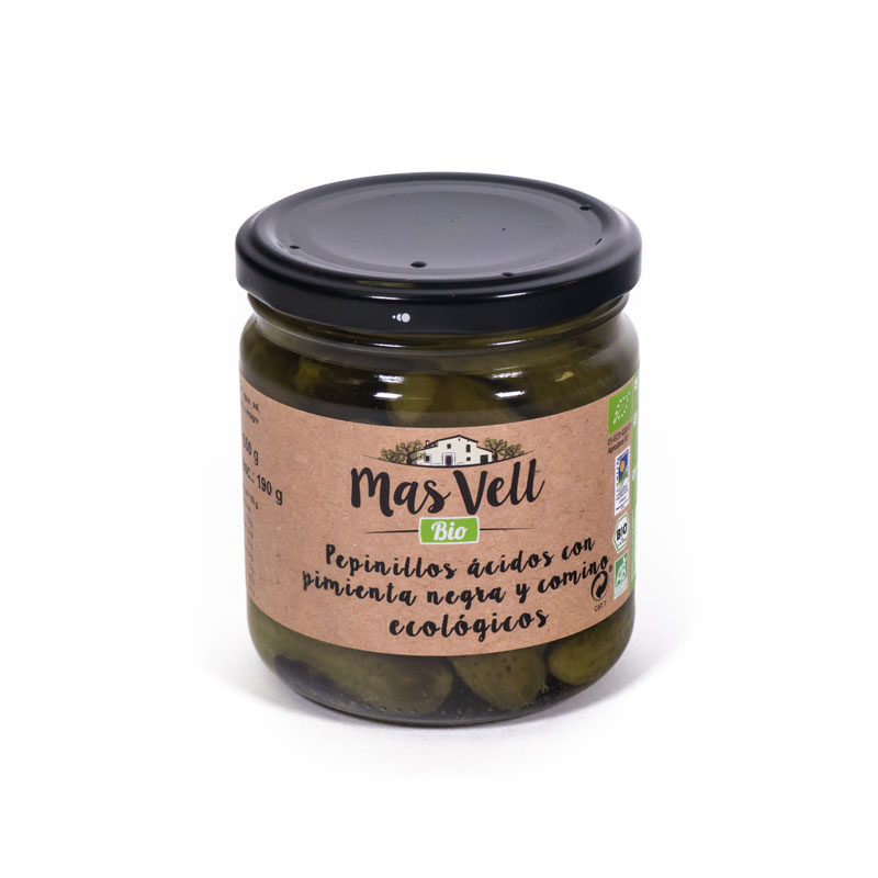 Pepinillos ácidos 350 gr Mas Vell
