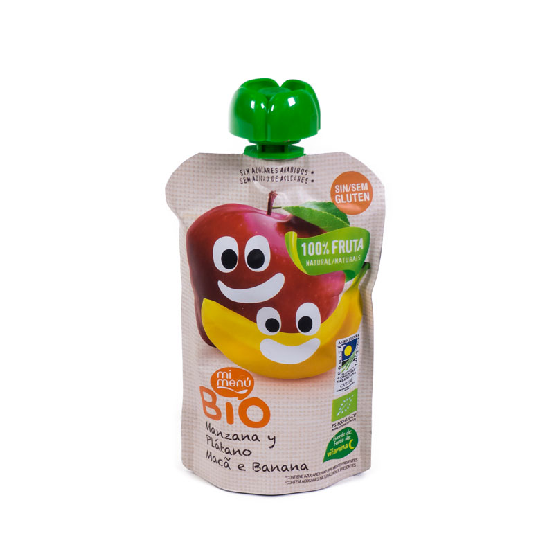 Pouch manzana y platano 100 gr. Bio