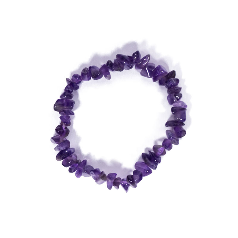 Pulsera chip minerales amatista