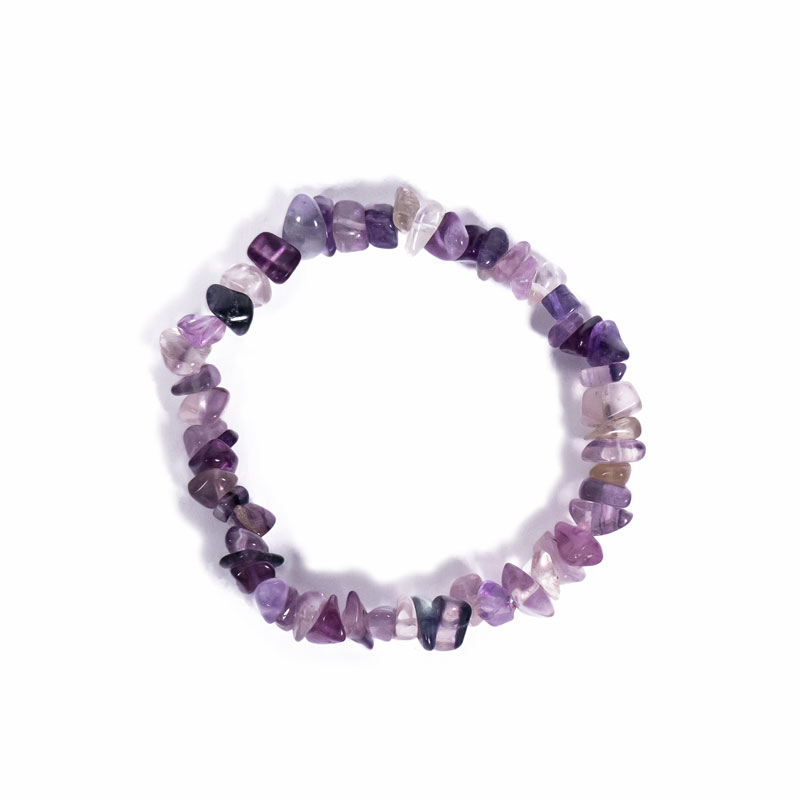 Pulsera chip minerales fluorita