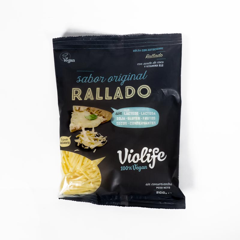Queso vegano rallado original 200 gr. Violife