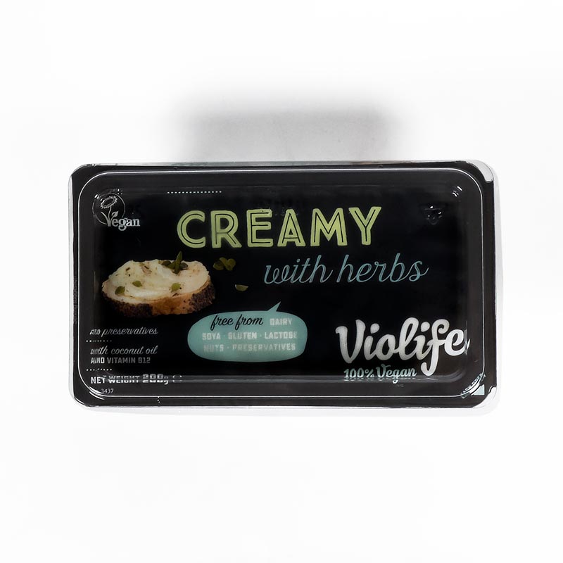 Queso vegano untar finas hierbas 200 gr. Violife