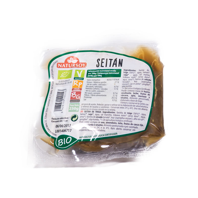 Seitan fresco 250 gr. Natursoy