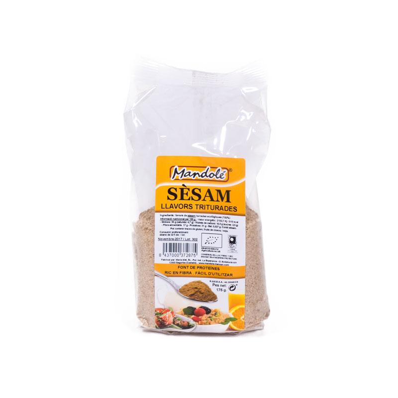 Semillas de sesamo triturado 180 gr Mandolé