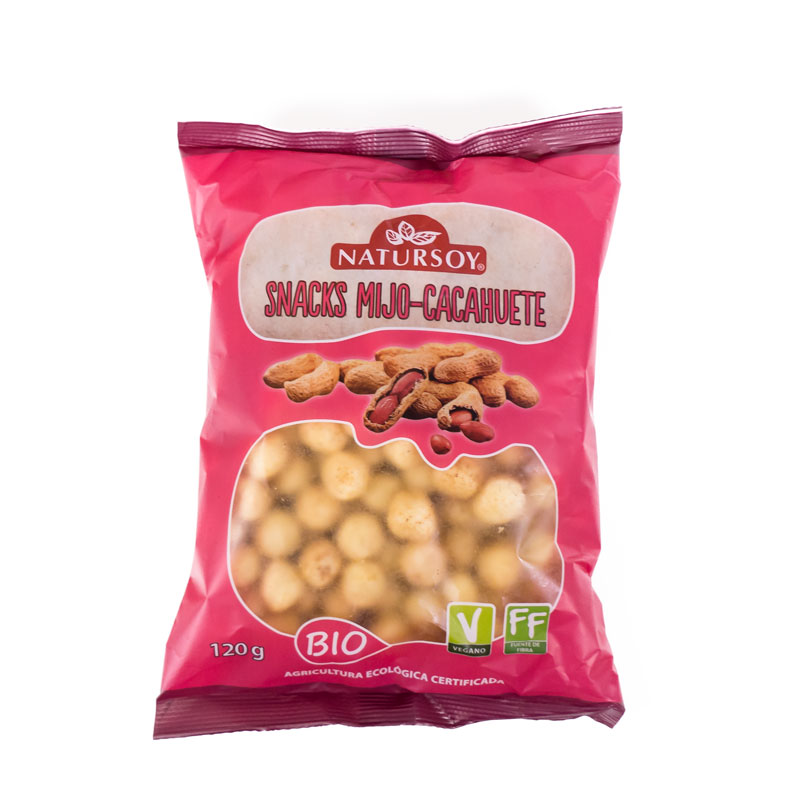 Snacks mijo y cacahuete 120 gr. Natursoy