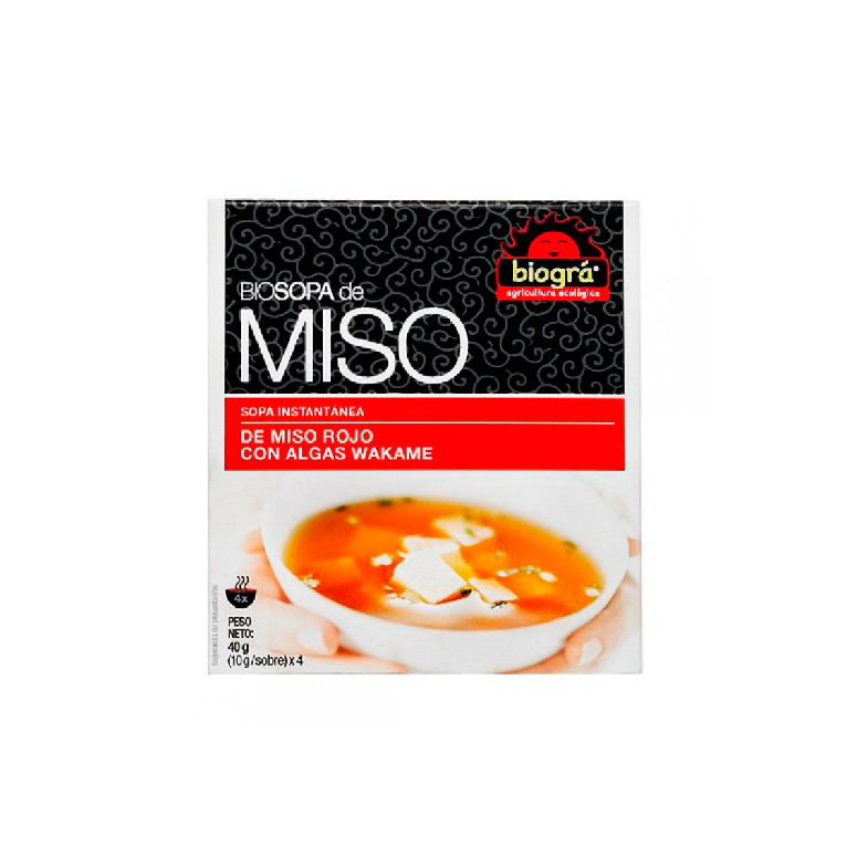 Sopa de miso con algas intant. 4x10 gr Biogrà