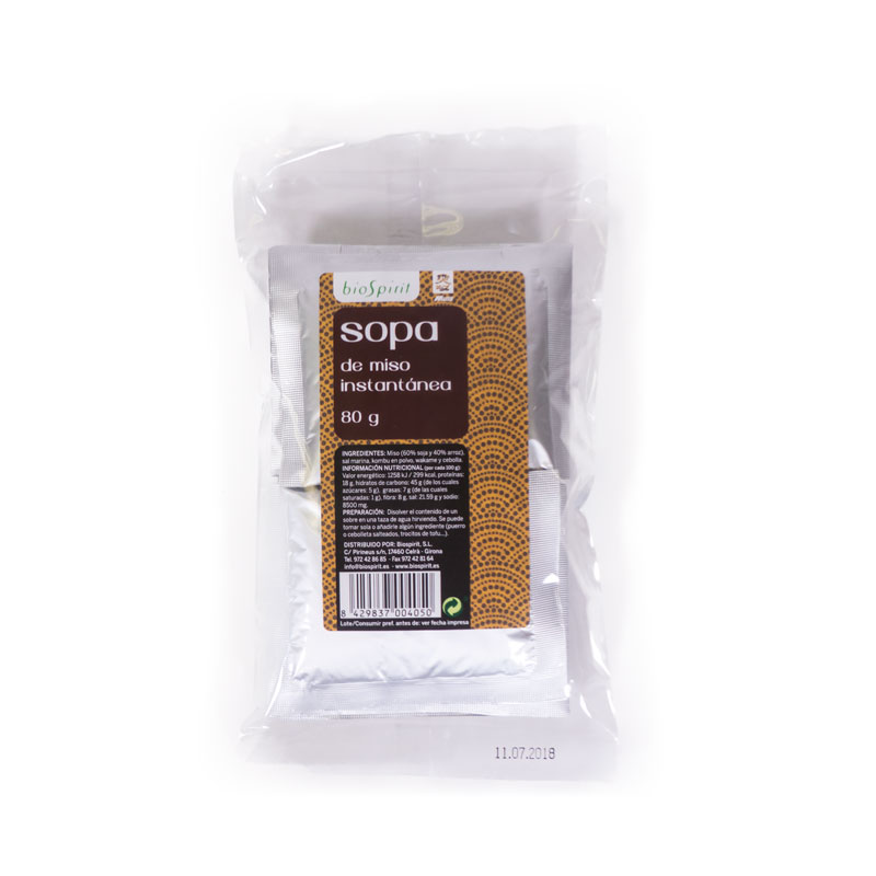 Sopa de miso instant 80 gr Biospirit