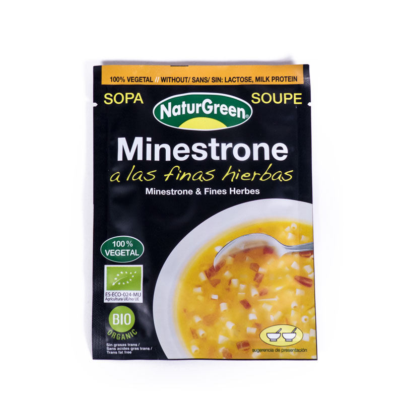 Sopa minestrone y finas hierbas 40 gr Naturgreen