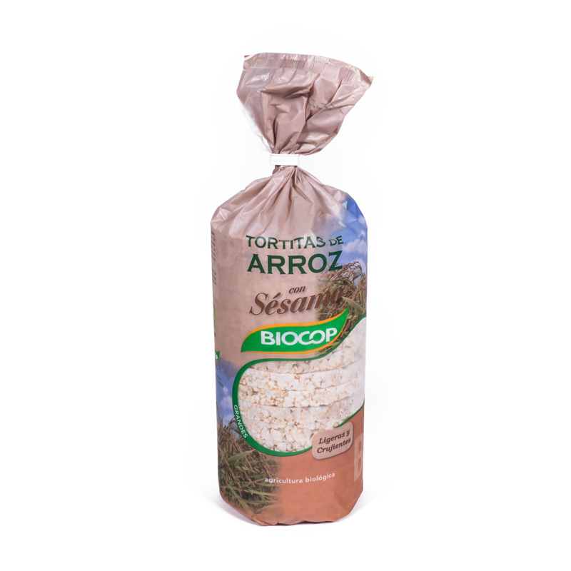 Tortitas arroz sesamo 200gr Biocop