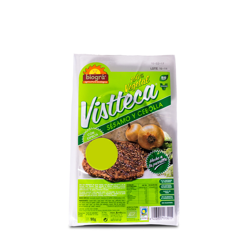 Vistteca cebolla y sesamo 90 gr. Biogrà