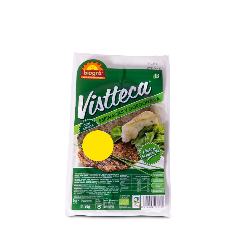 Vistteca espinacas y queso 90 gr. Biográ