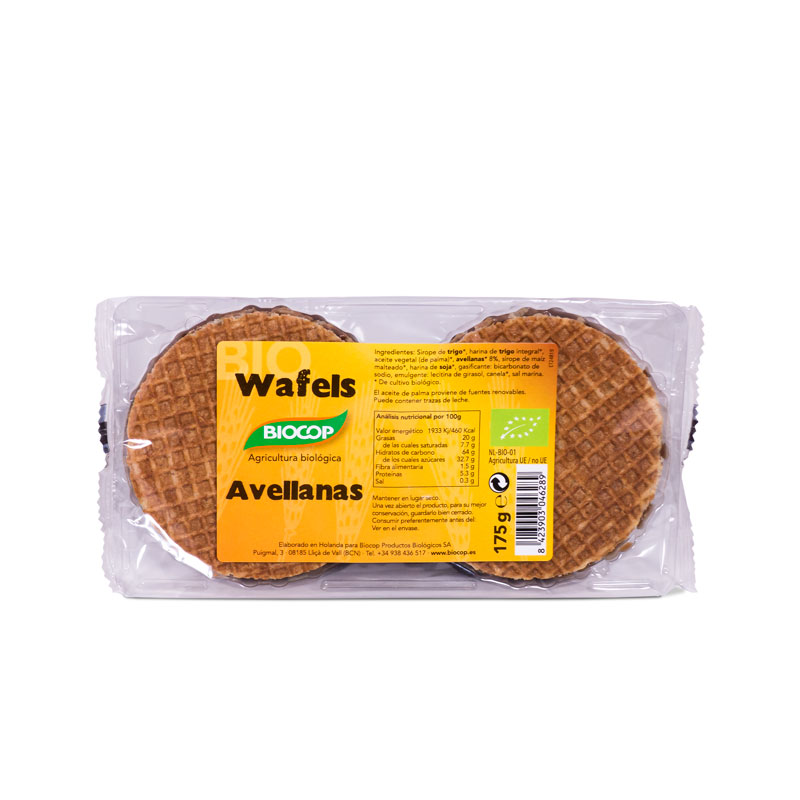 Wafels de avellanas 175 gr. Biocop