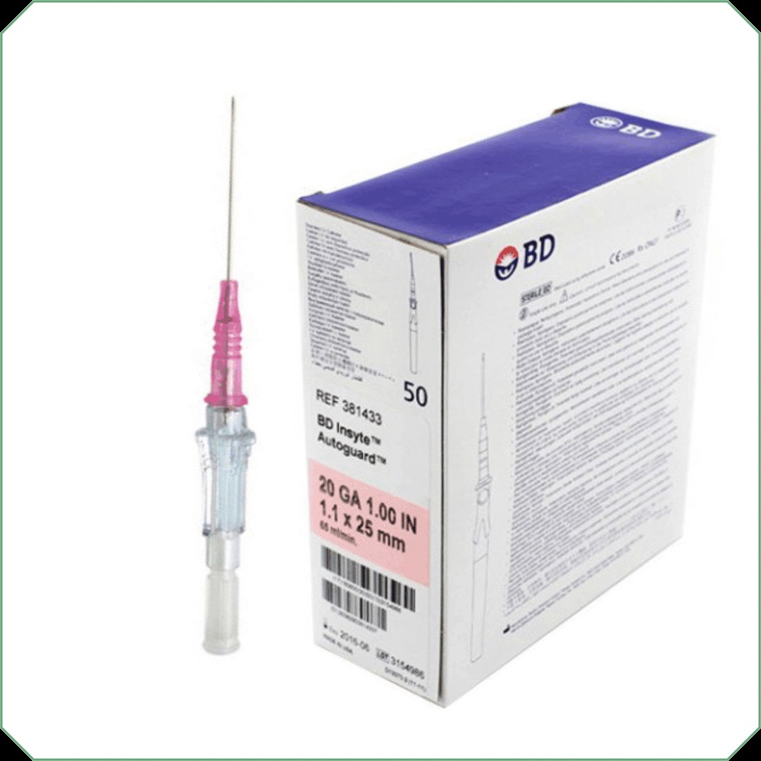 CATÉTER INTRAVENOSO INSYTE CON ALETAS 20G ROSA 1.10x30mm (381334)