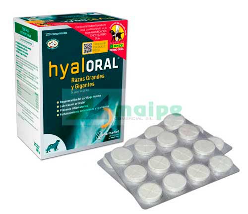 HYALORAL Razas GRANDES 120 Comprimidos