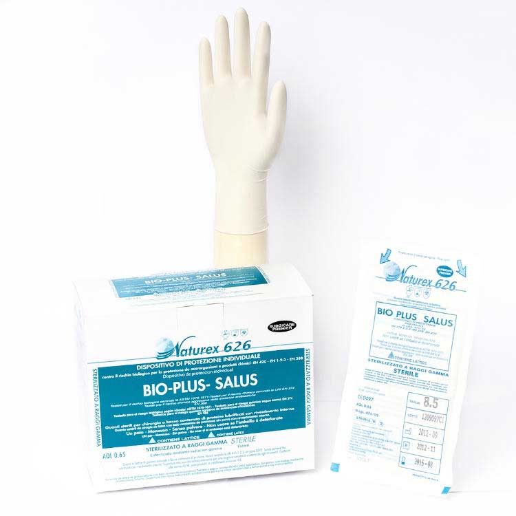 GUANTE NATUREX 626 BIO PLUS SALUS CIRUGÍA Nº6.5 LÁTEX sin POLVO