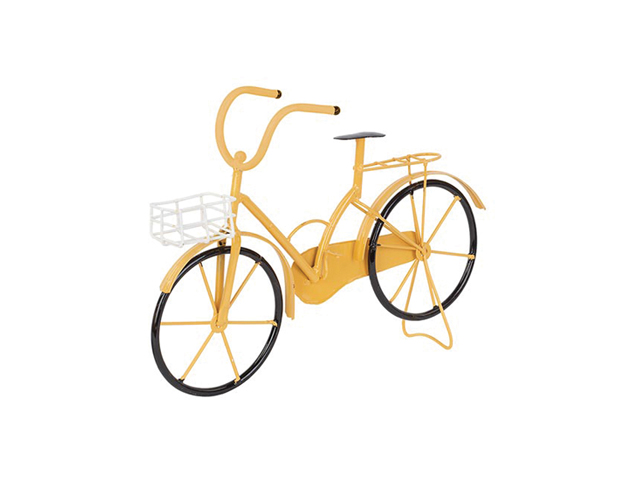 Bicleta metal amarilla/