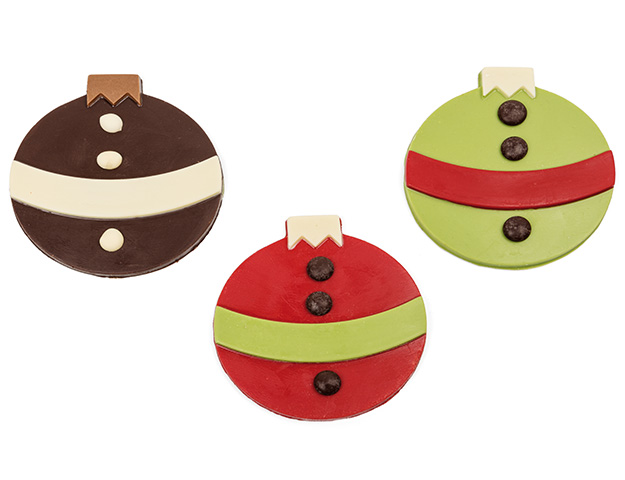 Bolas planas choc Papa Noel sdas/cj 12 uds