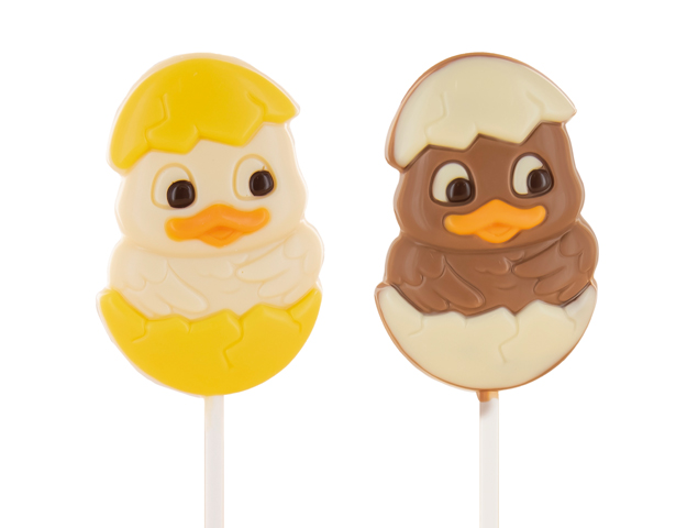 Piruleta pollito cáscara