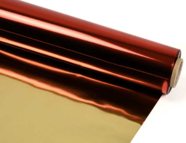 Rollo poliprop. opaco oro/rojo 