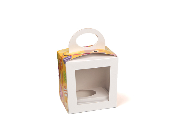 Boîte Pâques avec fenêtre et anse