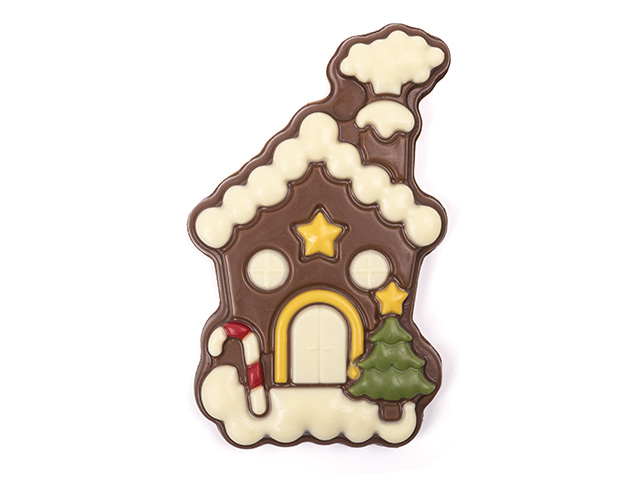 Tableta choc casa Navidad leche  150 grs/ cj 8 ud
